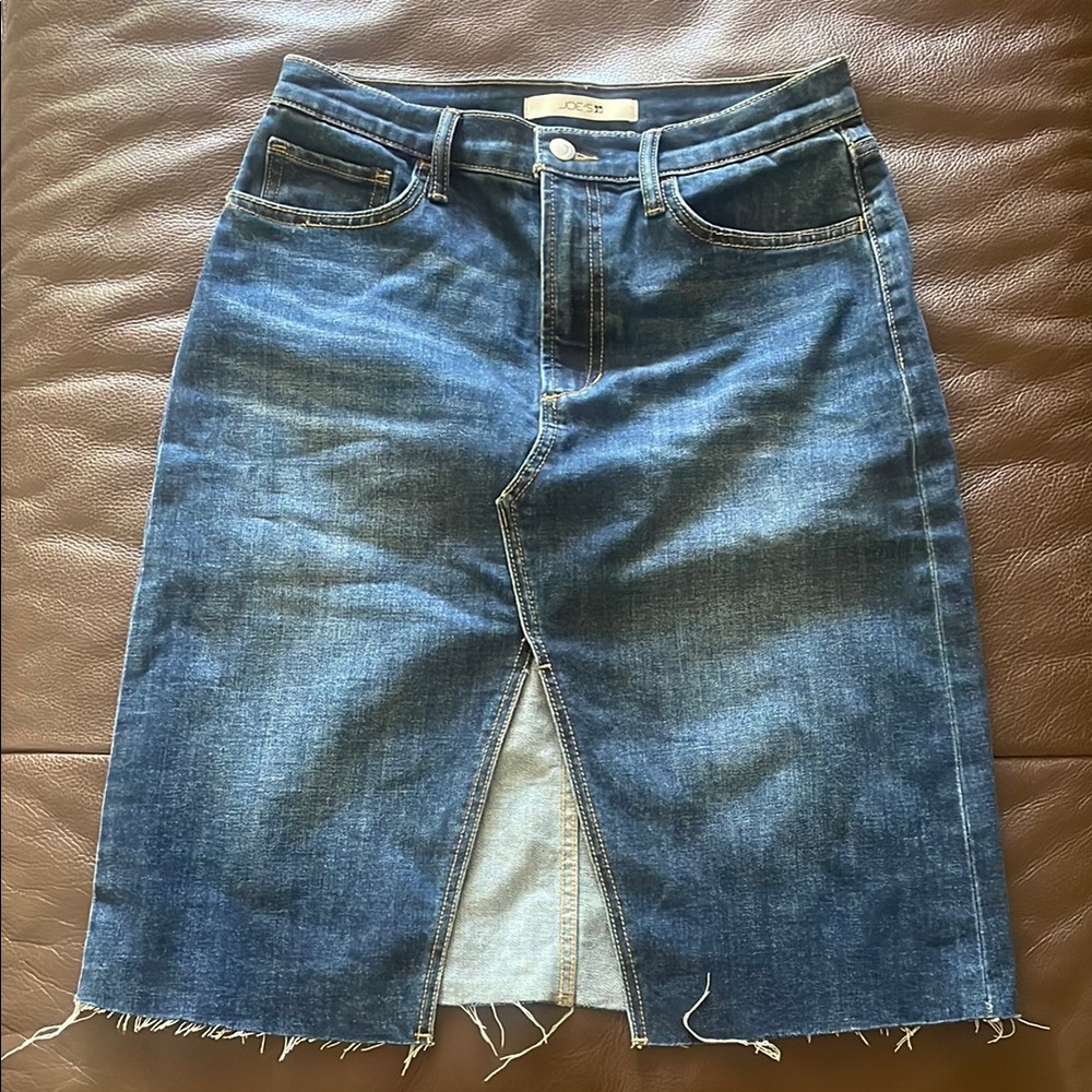 Joe's Jeans Blue Denim Skirt with Vintage Fading